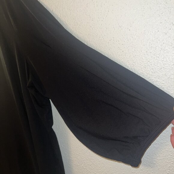 Lauren Ralph Lauren Plus Size Dolman Sleeve Metallic Knit tonic 3X, Black - Picture 8 of 8